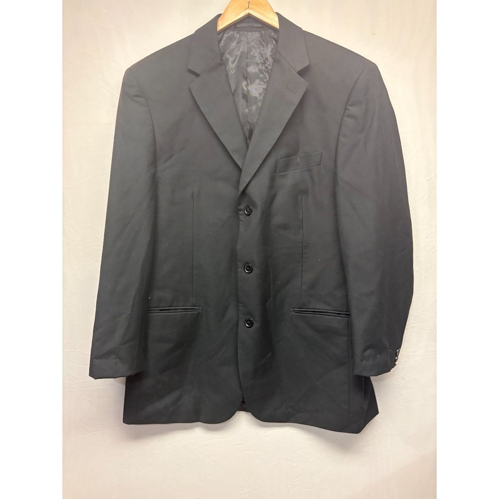 Giorgio Fiorelli Blazer Jacket Mens Black Superlux Super Fine Notch Lapel 42